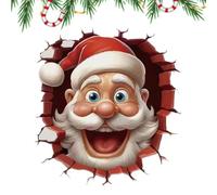 Santa Wall Decal Christmas Santa Breaking Wall Sticker Decorations