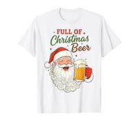 Santa with Beer Mug Full of Christmas Cheer Beer Lover Camiseta