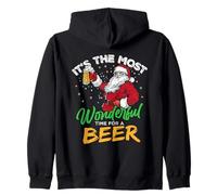 Santa Xmas Joke Es el Momento más Maravilloso para una Cerveza Sudadera con Capucha