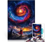 Santa y la Espiral cósmica Rompecabezas para Adultos 1000 Piezas Matar el Tiempo en Vacaciones en casa Decoración hogar 38x26cm