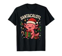 Santacalotl Santa Claus Axolotl Lovers New Year Christmas Camiseta