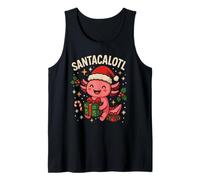 Santacalotl Santa Claus Axolotl Lovers New Year Christmas Camiseta sin Mangas