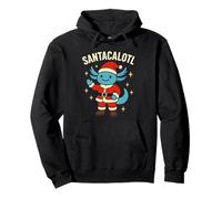 Santacalotl Santa Claus Cute Blue Axolotl New Year Christmas Sudadera con Capucha