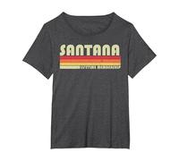 Santana Apellido Divertido Retro Vintage 80s 90s Birthday Reunion Camiseta, Mujer Tallas Grandes, Jaspeado Oscuro, 3XL Grande