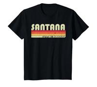 Santana Apellido Divertido Retro Vintage 80s 90s Birthday Reunion Camiseta, Niños, Negro, 3 años