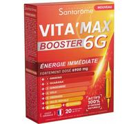 Santarome Vita'Max Booster 6 g Énergie Immédiate Orange 20x10 ml