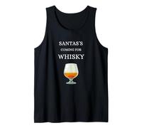 Santa's Coming for Whisky Whisky Single Malt Scotland Camiseta sin Mangas