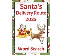 Santa's Delivery Route 2025: Word Search | 6x9 inch, 110 pages, 55 puzzles, 495 words | See if your city is on Santa's list this year
