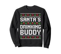 Santas Drinking Buddy Christmas Funny Christmas Holiday Season Sudadera