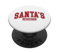 Santa's Favorite Christmas Sport Graphic PopSockets PopGrip Adhesivo