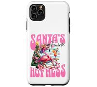 Santa's Favorite Hot Mess Funny Flamingo Christmas Cocktail Carcasa para iPhone 11 Pro MAX