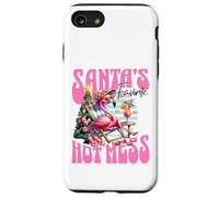 Santa's Favorite Hot Mess Funny Flamingo Christmas Cocktail Carcasa para iPhone SE (2020) / 7/8