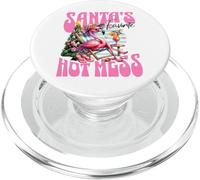 Santa's Favorite Hot Mess Funny Flamingo Christmas Cocktail PopSockets PopGrip para MagSafe