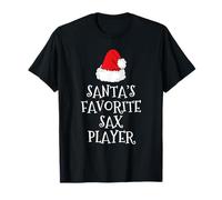 Santa's Favorite Sax Player Christmas Funny Xmas Saxophone Camiseta