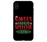 Santa's Favorite Speechie Crew SLP Speech Therapy Christmas Carcasa para iPhone XS MAX