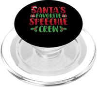 Santa's Favorite Speechie Crew SLP Speech Therapy Christmas PopSockets PopGrip para MagSafe
