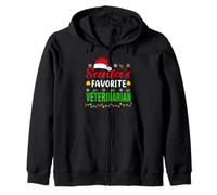 Santa's Favorite Veterinarian Funny Christmas Xmas Sudadera con Capucha