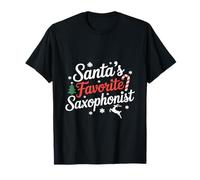 Santas Favorito Saxofonista Navidad Camiseta