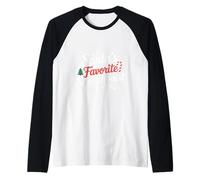 Santas Favorito Saxofonista Navidad Camiseta Manga Raglan