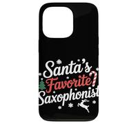 Santas Favorito Saxofonista Navidad Carcasa para iPhone 13 Pro
