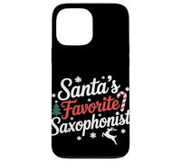 Santas Favorito Saxofonista Navidad Carcasa para iPhone 13 Pro Max