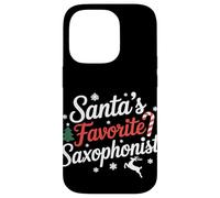Santas Favorito Saxofonista Navidad Carcasa para iPhone 14 Pro