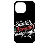 Santas Favorito Saxofonista Navidad Carcasa para iPhone 14 Pro Max