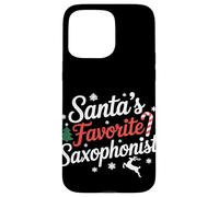 Santas Favorito Saxofonista Navidad Carcasa para iPhone 15 Pro Max