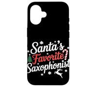 Santas Favorito Saxofonista Navidad Carcasa para iPhone 16