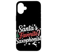 Santas Favorito Saxofonista Navidad Carcasa para iPhone 16 Plus
