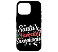 Santas Favorito Saxofonista Navidad Carcasa para iPhone 16 Pro