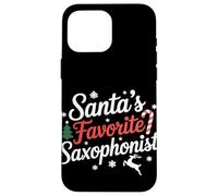 Santas Favorito Saxofonista Navidad Carcasa para iPhone 16 Pro Max
