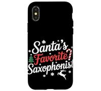 Santas Favorito Saxofonista Navidad Carcasa para iPhone X/XS