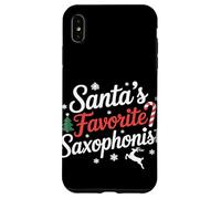Santas Favorito Saxofonista Navidad Carcasa para iPhone XS Max