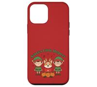 Santa's Little Helpers Christmas Elves Corgi Dog Holiday Carcasa para iPhone 12 Mini