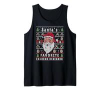 Santas Navidad FEA Navidad diseño de Moda Camiseta sin Mangas
