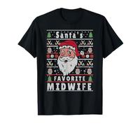 Santas Navidad FEA partera navideña Camiseta