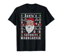 Santas Navidad Feo tallador de Madera Camiseta