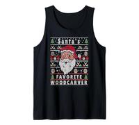 Santas Navidad Feo tallador de Madera Camiseta sin Mangas