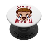 Santa's Not Real PopSockets PopGrip Adhesivo