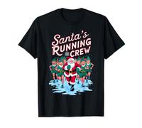 Santa's Running Crew Christmas Runner Costume Marathon Team Camiseta