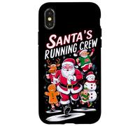 Santa's Running Crew Christmas Runner Costume Marathon Team Carcasa para iPhone X/XS
