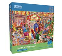 Santa's Sweet Shop - Rompecabezas de 250 piezas XL | Rompecabezas de Navidad | Certificado por Gibsons Games B Corp