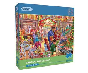 Santa's Sweet Shop - Rompecabezas de 250 piezas XL | Rompecabezas de Navidad | Certificado por Gibsons Games B Corp