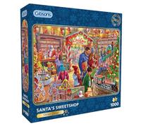 Santa's Sweetshop - Rompecabezas de 1000 piezas de Navidad sostenible para adultos, tablero 100% reciclado, gran regalo para adultos, juegos de Gibsons