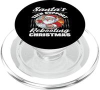 Santas Tech Support Reiniciar Navidad Funny IT PopSockets PopGrip para MagSafe
