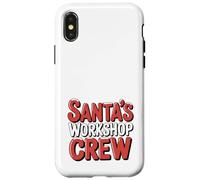 Santa's Workshop Crew Funny Group Primo Familia Navidad Carcasa para iPhone X/XS