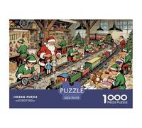 Santa's Workshop Puzzle De Madera Impermeable Puzzles De 1000 Piezas para Adultos Divertido Rompecabezas para Decoración del Hogar