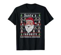 Santas Xmas Feo Navidad Electrónica-Ingeniero Camiseta