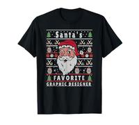 Santas Xmas Ugly Christmas Diseñador Gráfico Camiseta